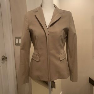Tan Color Jacket with Zipper by Ann Taylor